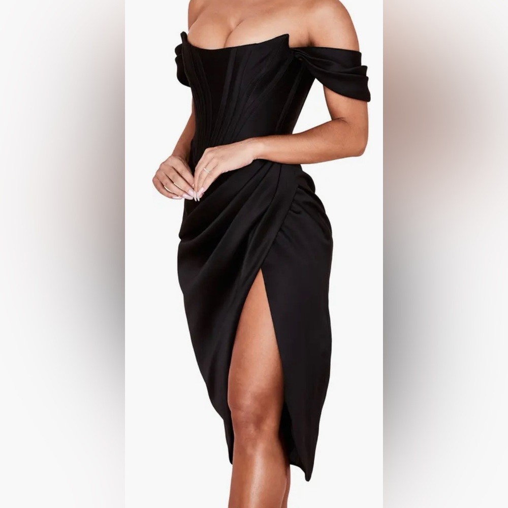 House of CB Black Asymmetrical Dress